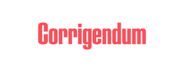 Corrigendum